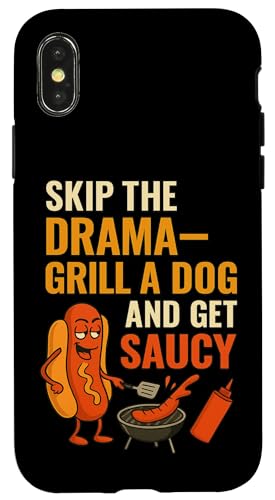 Lustiges Hotdog Grill-Zitat Bekleidung für BBQ Dad Onkel Cousins Hülle für iPhone X/XS Lustiges Hotdog Grill-Zitat Bekleidung für BBQ Dad Onkel Cousins Hülle für iPhone X/XS von Skip the Drama Grill Dog Hotdog BBQ Humor apparel
