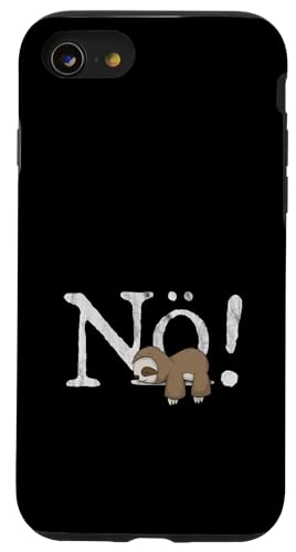 SkizzenMonsters Lässige Faultiere Hülle für iPhone SE (2020) / 7 / 8 Nö Kawaii Faultier Kein Bock Einfach Nein Nope Fun Schutzhülle Polycarbonat Thermoplastisches Polyurethan Robuster Schutz von SkizzenMonsters Lässige Faultiere