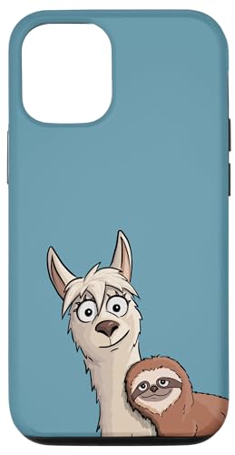 Hülle für iPhone 12/12 Pro Chill Out Lässiges Funky Faultier reitet auf Lama Hülle für iPhone 12/12 Pro Chill Out Lässiges Funky Faultier reitet auf Lama von SkizzenMonsters Schicke Lama Shirts