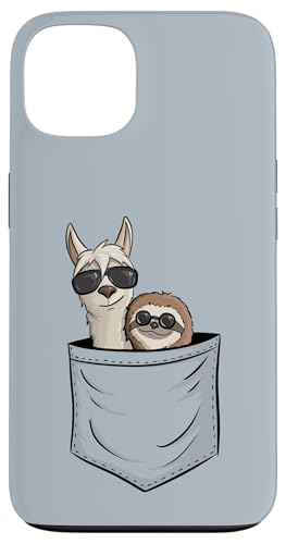 SkizzenMonsters Schicke Lama Shirts Hülle für iPhone 13 Funky Faultier & Hipster Lama mit Sonnenbrille in Tasche SkizzenMonsters Schicke Lama Shirts Hülle für iPhone 13 Funky Faultier & Hipster Lama mit Sonnenbrille in Tasche von SkizzenMonsters Schicke Lama Shirts