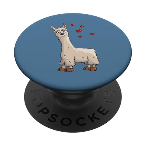 Süßes Fancy Lama mit Herzchen | Funky Alpaka Lama PopSockets Klebender PopGrip Süßes Fancy Lama mit Herzchen | Funky Alpaka Lama PopSockets Klebender PopGrip von SkizzenMonsters Schicke Lama Shirts