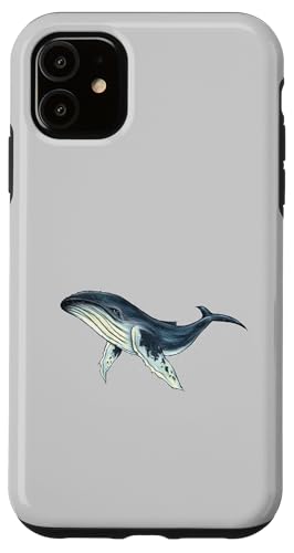 Skizzenmonster Maritime Meer Kunst Hülle für iPhone 11 Buckelwal Tiefsee Meeresbewohner Ozean-Riese Wal Basic Case Polycarbonat Thermoplastisches Polyurethan Aquarell-Zeichnung Buckelwal von Skizzenmonster Maritime Meer Kunst