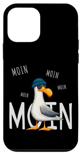 Skizzenmonster Maritime Meer Kunst Hülle für iPhone 12 mini Lässige Hipster Möwe mit Sonnenbrille und Matrosen-Mütze von Skizzenmonster Maritime Meer Kunst