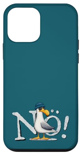 Hülle für iPhone 12 mini Nö Kein Bock Nichtstun Nordsee Ostsee schlechte Laune Möwe von Skizzenmonster Maritime Meer Kunst