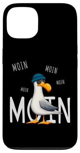 Skizzenmonster Maritime Meer Kunst Hülle für iPhone 13 Moin Moin Lässige Hipster Möwe mit Sonnenbrille von Skizzenmonster Maritime Meer Kunst