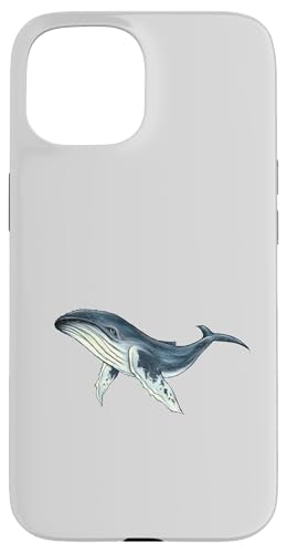 Skizzenmonster Maritime Meer Kunst Hülle für iPhone 15 Buckelwal Tiefsee Meeresbewohner Ozean-Riese Wal Schutzhülle Polycarbonat TPU Glänzend Aquarell-Zeichnung Buckelwal von Skizzenmonster Maritime Meer Kunst