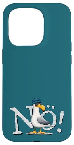 Hülle für iPhone 15 Pro Nö Kein Bock Nichtstun Nordsee Ostsee schlechte Laune Möwe von Skizzenmonster Maritime Meer Kunst