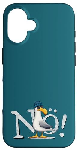 Hülle für iPhone 16 Nö Kein Bock Nichtstun Nordsee Ostsee schlechte Laune Möwe von Skizzenmonster Maritime Meer Kunst
