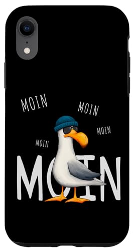 Hülle für iPhone XR Moin Moin Lässige Hipster Möwe mit Sonnenbrille von Skizzenmonster Maritime Meer Kunst