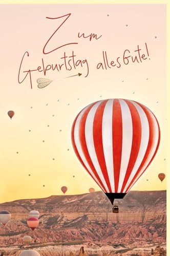 Skorpion Geburtstagskarte Foto Motiv Heißluftballons - mit Umschlag von Skorpion