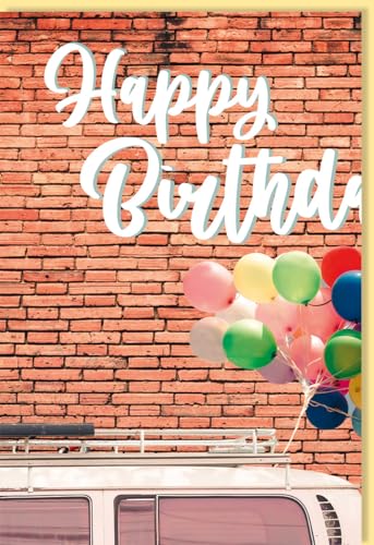 Skorpion Glückwunschkarte Geburtstag Happy Birthday Motiv Bus Luftballons - mit Umschlag von Skorpion