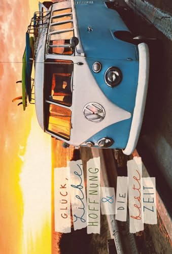 Skorpion Postkarte Lebensweisheit Glück Liebe Zeit VW Bus, Zuckerrohrpapier, 11,5 cm x 16,5 cm von Skorpion