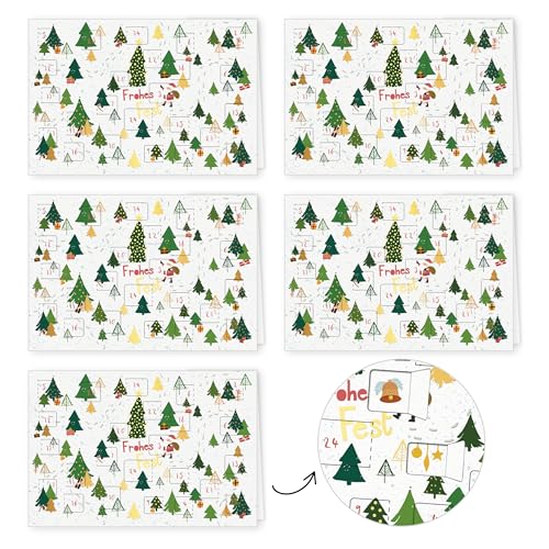 Skorpion PremiumLine Adventskalenderkarte, 5 Stück inkl. Briefumschlag | Adventskalender Karten mit Türchen | umweltfreundlicher Naturkarton, 11,5 x 17cm Weihnachtskarten Skorpion PremiumLine Adventskalenderkarte, 5 Stück inkl. Briefumschlag | Adventskalender Karten mit Türchen | umweltfreundlicher Naturkarton, 11,5 x 17cm Weihnachtskarten von Skorpion