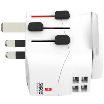SKROSS Pro Light USB 4xA World Reiseadapter 1302471 von Skross