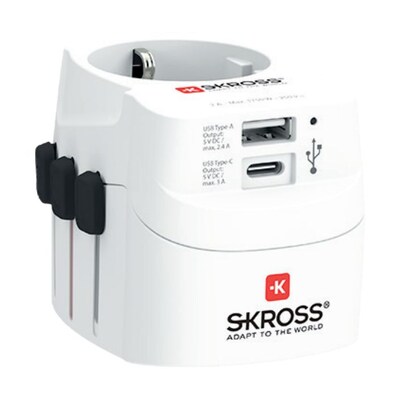 SKROSS Pro Light USB World (AC) USB-C Reiseadapter 1302472 von Skross