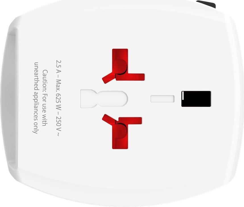 SKROSS Reisestecker MUV USB (A/C), Weiß (00192226) von Skross