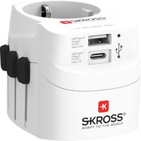 SKROSS World Adapter PRO+ USB AC Reiseadapter 1302523 von Skross