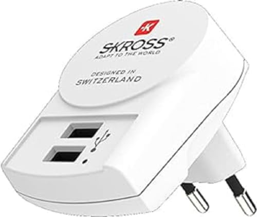 Skross 1.302420-E USB-Ladegerät Steckdose Ausgangsstrom (max.) 2.4A 2 x USB von SKROSS
