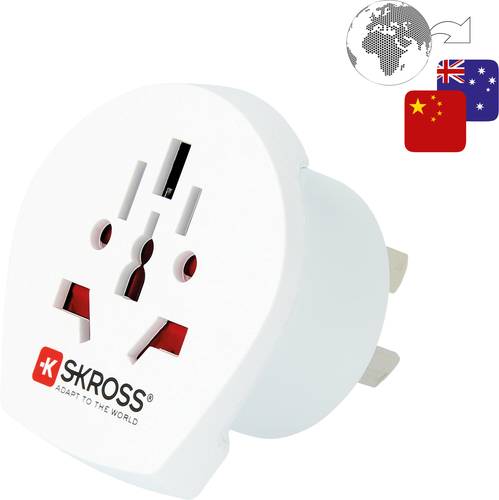 Skross 1.500222-E Reiseadapter CA W to AUS/CHINA von Skross