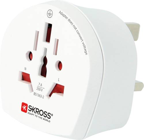 Skross 1.500225-E Reiseadapter CA W to UK (BS) von Skross