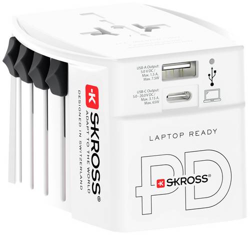 Skross 1302976 Reiseadapter MUV AC65PD von Skross