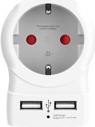 Skross 1500282 Zwischensteckdose mit USB Weiß (1500282) von Skross