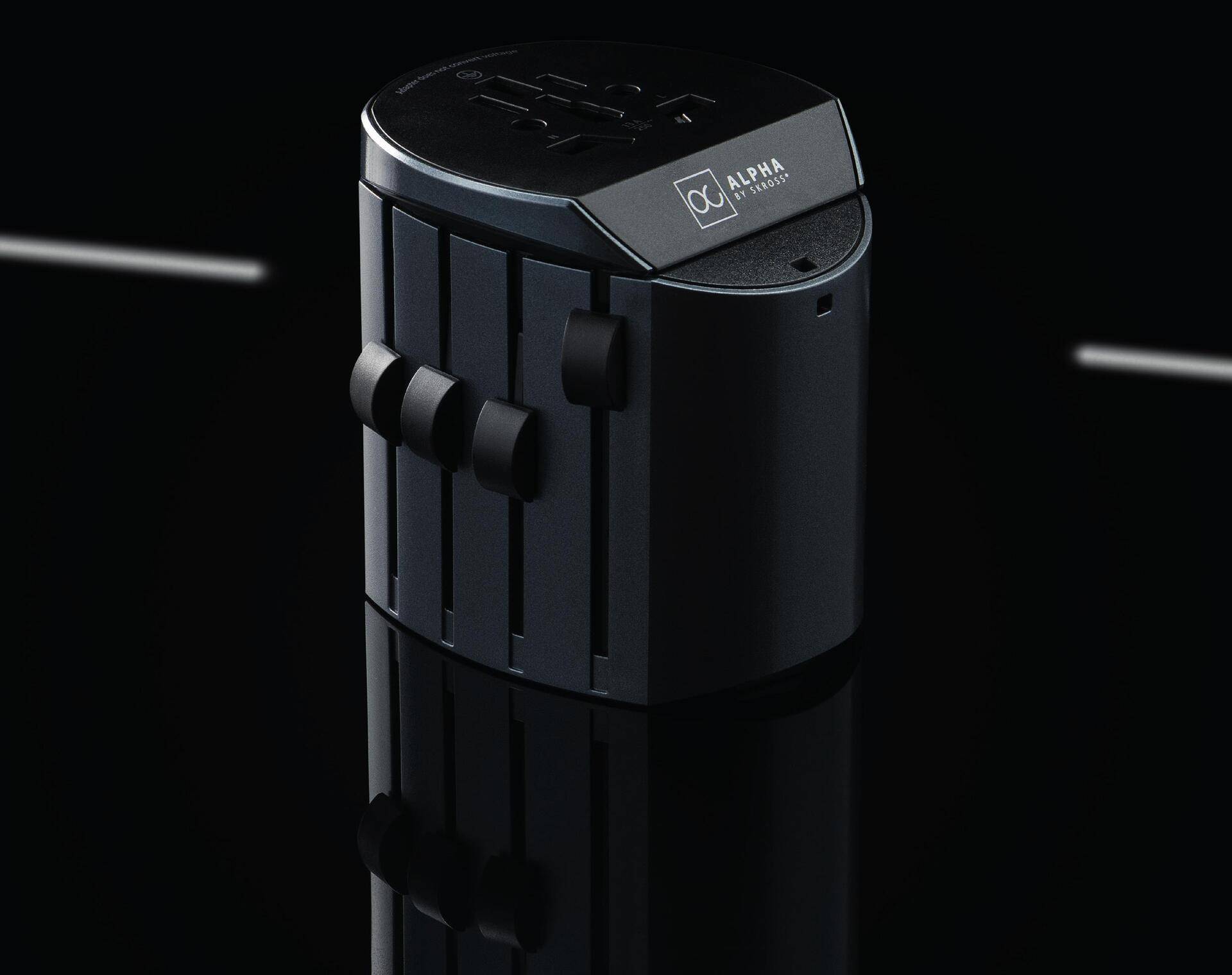 Skross Alpha Reiseadapter - Universal - Universal - Typ B - Typ C (Euro-Stecker) - Typ G (VK) - Typ I (AU) - Typ J (CH) - Typ L (IT) - Typ N (BR) - Typ B - Typ C - Typ G (VK) - Typ I (AU) - Typ J (CH) - Typ L (IT) - Typ N (BR) - 100 - 250 V - Schwarz (1104100) von Skross