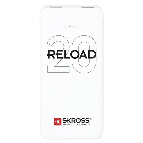 Skross Reload 20 Powerbank 20000 mAh Li-Ion Weiß Statusanzeige von Skross