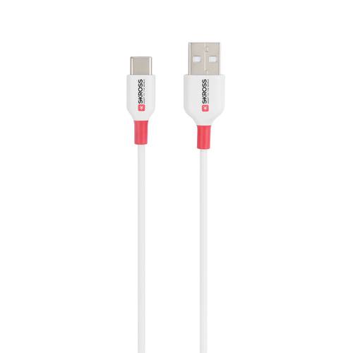 Skross USB-Kabel USB 2.0 USB-A Stecker, USB-C® Stecker 1.20m Weiß Rund SKCA0002A-C120CN von Skross