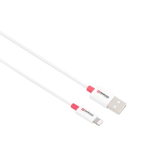 Skross USB-Kabel USB 2.0 USB-C® Stecker 2.00m Weiß Rund SKCA0005A-MFI200CN von Skross