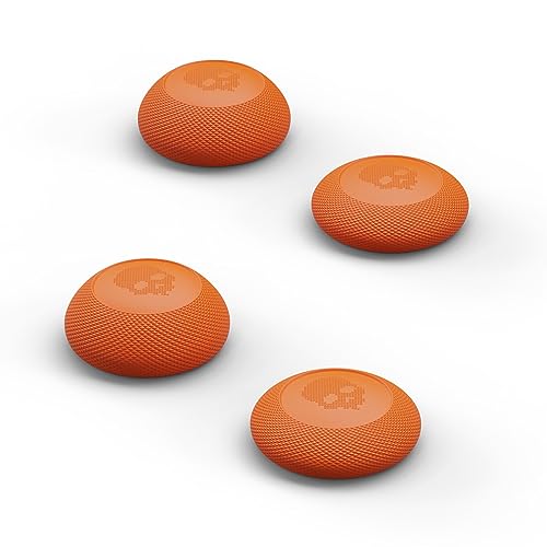 Skull & Co. Convex Thumb Grip Caps Joystick Cap Analog Stick Cap Thumbstick Grip Cover for Nintendo Switch Pro Controller & PS5 / PS4 / Slim/Pro Controller - Candy Orange, 2 Pairs (4pcs) von Skull & Co.