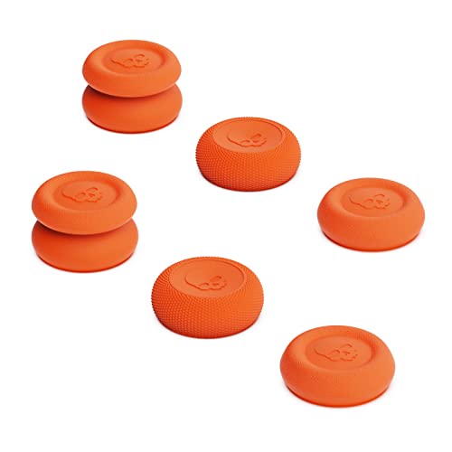 Skull & Co. Skin, CQC and FPS Thumb Grip Set Joystick Cap Analog Stick Cap for Nintendo Switch Pro Controller & PS5 / PS4 / Slim/Pro Controller - Candy Orange, 3Pairs(6pcs) von Skull & Co.