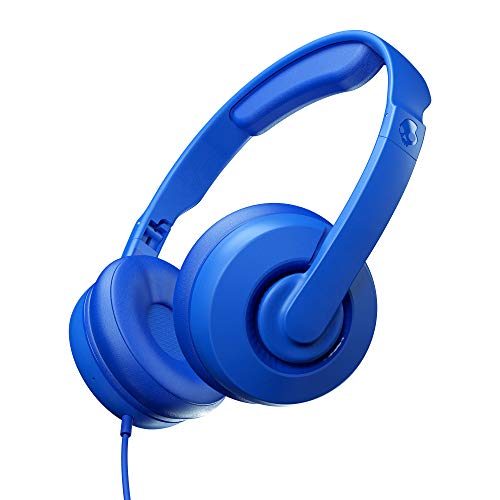 Skullcandy Cassette Junior Kabelgebundener On-Ear Kopfhörer, Lautstärkenbegrenzung, Mirko, Kompatibel mit Bluetooth-Geräten und Computern - Blau von Skullcandy