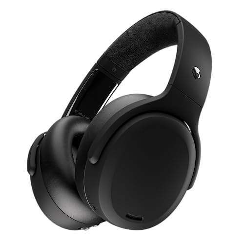 Skullcandy Crusher ANC 2 Over-Ear Noise Cancelling Wireless-Kopfhörer mit Sensory Bass, 50 Std. Akkulaufzeit, Skull-iQ, Alexa-Unterstützung, Mikro, Bluetooth-kompatibel - Schwarz von Skullcandy
