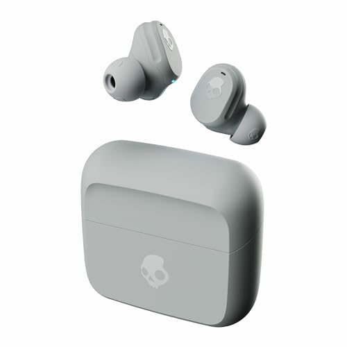 Skullcandy Mod Kabelloser In-Ear Kopfhörer, 34 Std. Akkulaufzeit, Mikro, Kompatibel mit iPhone, Android und Bluetooth-Geräten - Grau/Blau von Skullcandy