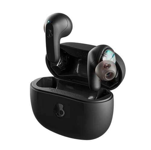 Skullcandy Rail In-Ear Wireless-Kopfhörer, 42 Std. Akkulaufzeit, Skull-iQ, Alexa-Unterstützung, Mikro, kompatibel mit iPhone, Android und Bluetooth-Geräten - Schwarz Skullcandy Rail In-Ear Wireless-Kopfhörer, 42 Std. Akkulaufzeit, Skull-iQ, Alexa-Unterstützung, Mikro, kompatibel mit iPhone, Android und Bluetooth-Geräten - Schwarz von Skullcandy