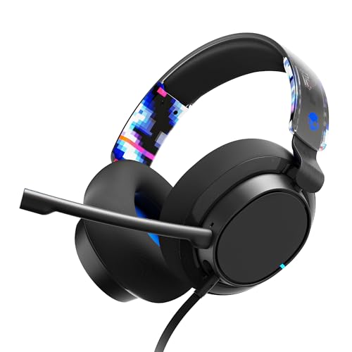 Skullcandy SLYR Pro Kabelgebundenes Multi-Platform Over-Ear Gaming Headset für Xbox, PlayStation und PC, Enhanced Sound Perception, KI-Mikro - Blau von Skullcandy