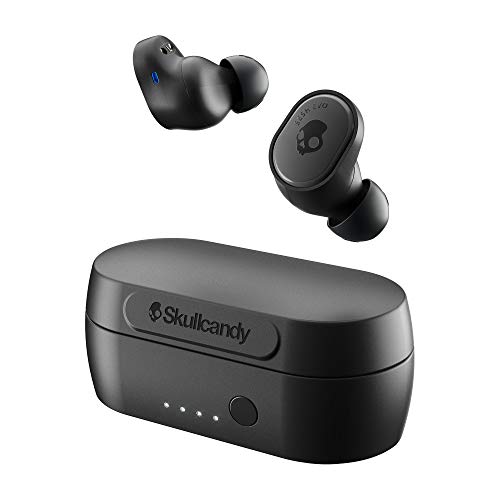 Skullcandy Sesh Evo In-Ear Bluetooth Kopfhörer mit Mikrofon, True Wireless, schweiß-, wasser- und staubresistent (IP55), bis zu 24 Stunden Gesamtakkulaufzeit - Schwarz von Skullcandy