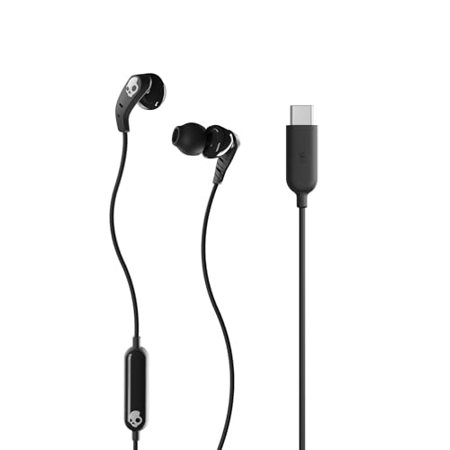 Skullcandy Set USB-C Kabelgebundener In-Ear Kopfhörer, Mikro, Kompatibel mit Android und Laptops - Schwarz von Skullcandy