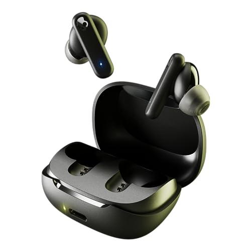 Skullcandy Smokin' Buds In-Ear Wireless-Kopfhörer, 20 Std. Akkulaufzeit, 50 % nachhaltiger Kunststoff, Mikro, kompatibel mit iPhone, Android und Bluetooth-Geräten - Schwarz von Skullcandy
