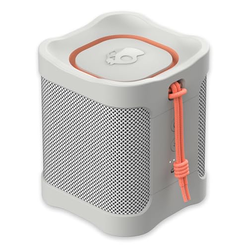 Skullcandy Terrain Mini Wireless tragbarer Bluetooth-Lautsprecher, Wasserdicht (IPX7), 14 Stunden Akkulaufzeit, True-Wireless-Stereo mit integriertem Trageriemen für Reisen Einsätze, Cremefarbene von Skullcandy