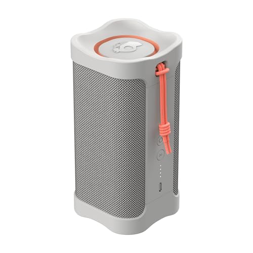 Skullcandy Terrain Wireless tragbarer Bluetooth-Lautsprecher, Wasserdicht (IPX7), 14 Stunden Akkulaufzeit, True-Wireless-Stereo mit integriertem Trageriemen für Reisen, Outdoor-Einsätze, Cremefarbene von Skullcandy