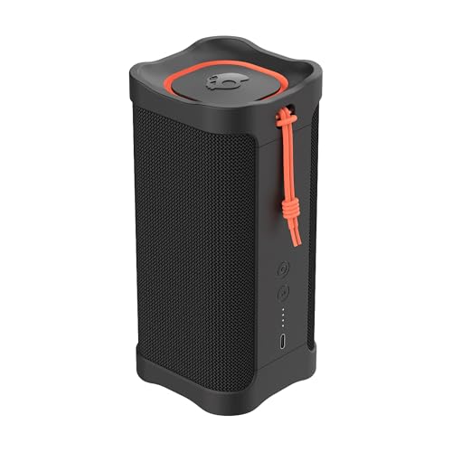 Skullcandy Terrain XL Wireless tragbarer Bluetooth-Lautsprecher, Wasserdicht (IPX7), 18 Stunden Akkulaufzeit, True-Wireless-Stereo mit integriertem Trageriemen für Reisen, Outdoor-Einsätze, Schwarz von Skullcandy