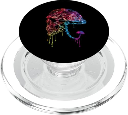 Colorful minimalic dripping Skull PopSockets PopGrip für MagSafe Colorful minimalic dripping Skull PopSockets PopGrip für MagSafe von Skulls Paint Dripping Apparel