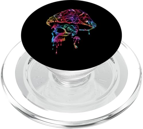 Colorful minimalic dripping Skull PopSockets PopGrip für MagSafe Colorful minimalic dripping Skull PopSockets PopGrip für MagSafe von Skulls Paint Dripping Apparel