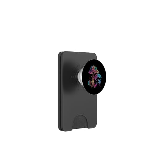 Colorful minimalic dripping Skull PopSockets PopWallet für MagSafe Colorful minimalic dripping Skull PopSockets PopWallet für MagSafe von Skulls Paint Dripping Apparel