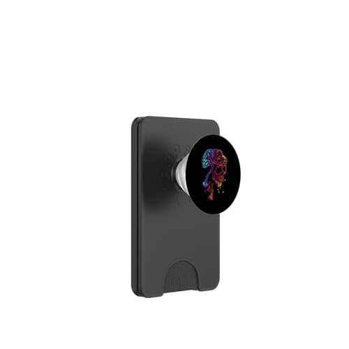 Colorful minimalic dripping Skull PopSockets PopWallet für MagSafe Colorful minimalic dripping Skull PopSockets PopWallet für MagSafe von Skulls Paint Dripping Apparel
