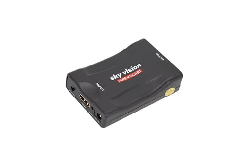 Sky Vision HDMI auf SCART Konverter, Wandler, SCART Adapter 1080P 60Hz HD für DVD, Blu-Ray, PS4, PS3, Xbox, Sky von Sky Vision