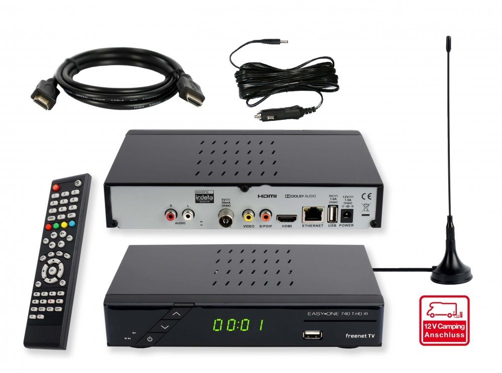 Sky Vision SET-ONE EasyOne 740 HD DVB-T2 Receiver inkl. 3 Monate gratis Freenet DVB-T2 HD Receiver Sky Vision SET-ONE EasyOne 740 HD DVB-T2 Receiver inkl. 3 Monate gratis Freenet DVB-T2 HD Receiver von Sky Vision
