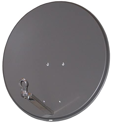 Sky Vision IDEAL 78 Alu-Satellitenspiegel anthrazit RAL 7012 (40mm Feedaufnahme, 32-60mm Mastaufnahme, 75x69 cm Reflektorgröße, Alu, Elevations-Skala, einfache und schnelle Montage) von Sky Vision